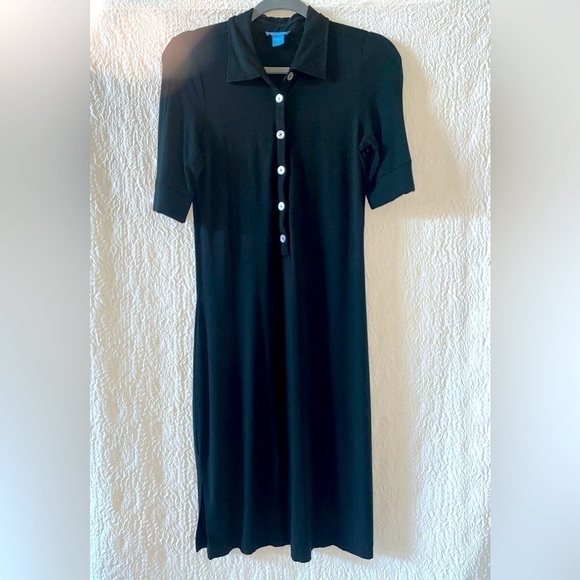 White + Warren Short Sleeve Midi Shirt Dress - Picture 1 of 8